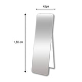 Espejo de Piso Oslo Plata 45x150cm Rectangular con Marco Metálico