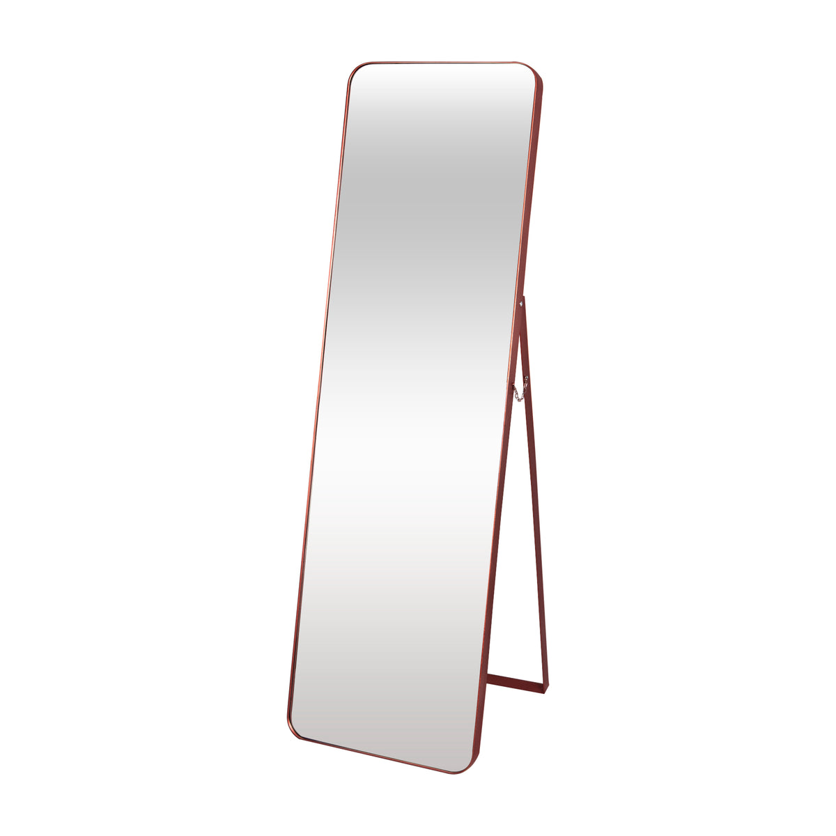 Espejo de Piso Oslo Cobre 45x160cm Rectangular con Marco Metálico