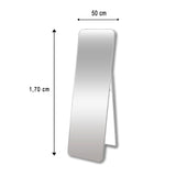 Espejo de Piso Oslo Plata 50x170cm Rectangular con Marco Metálico