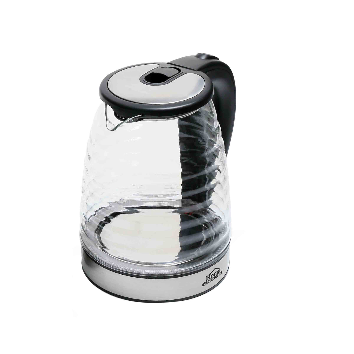 Hervidor Eléctrico de Agua Home Elements Blue Glass Plata 17x24cm de 2 Litros 1500 W con Apagado Automático