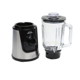 Licuadora Silver Power Negro Y Plata 16x40cm de 1.8 Litros de Cinco Aspas y con Cuatro Velocidades