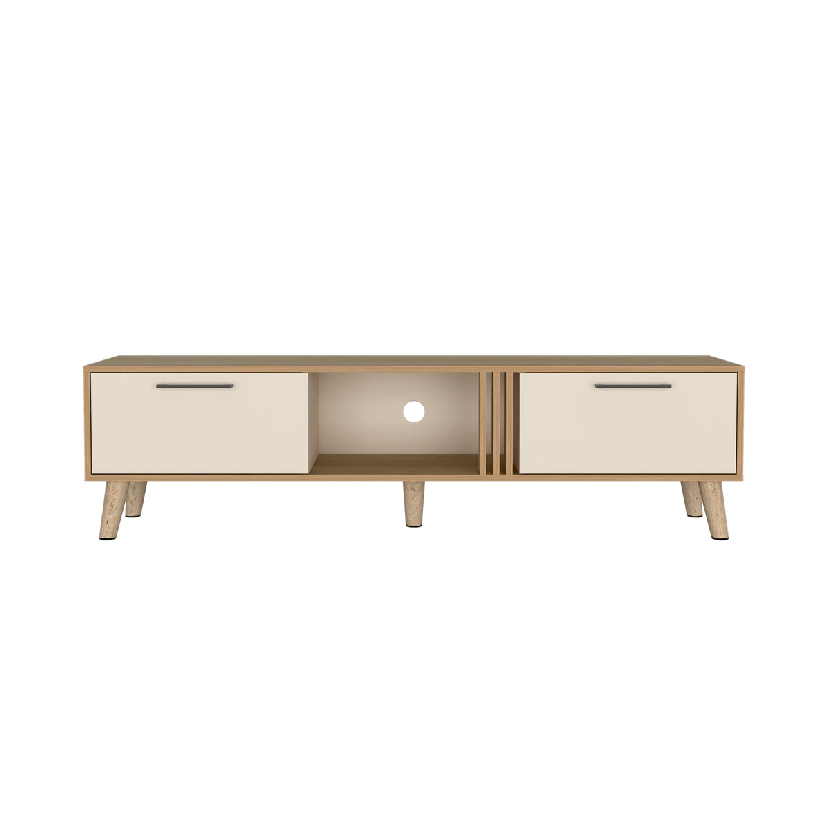 Mesa para TV Vance Fresno y Capri 160x43cm para TV Hasta 70" Pulgadas y con Un Compartimiento