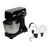 Batidora de pedestal negra Home Elements 3 L 300 W con tazón de acero inoxidable