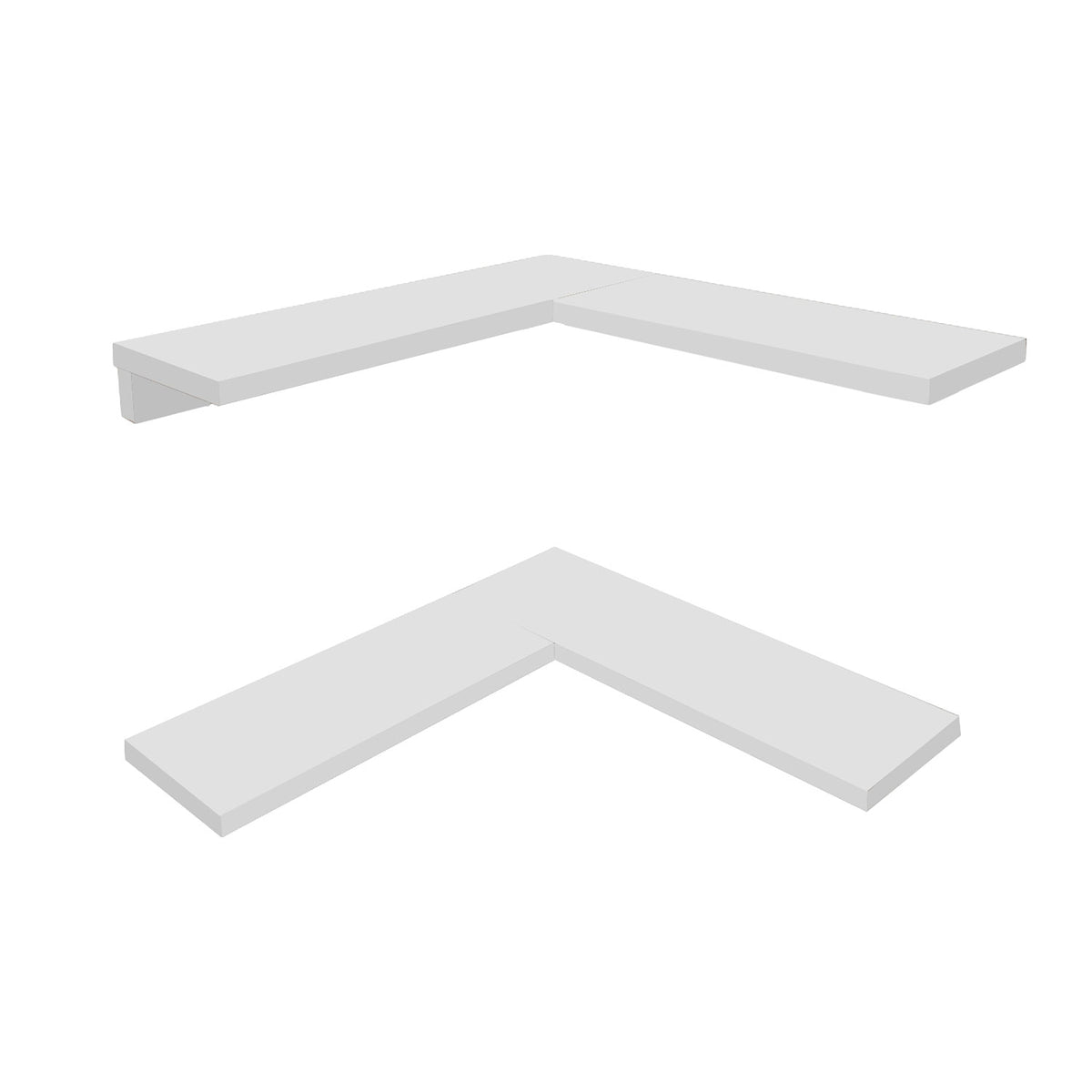 Set de 2 repisas flotantes blancas Bali en melamina 40x12 cm