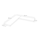 Set de 2 repisas flotantes blancas Bali en melamina 40x12 cm