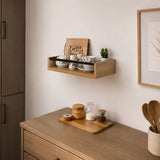 Repisa flotante natural Lauren en melamina 40x20 cm