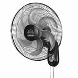 Ventilador de pared negro 18 pulgadas 85 W con 3 velocidades