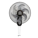 Ventilador de pared negro 18 pulgadas 85 W con 3 velocidades