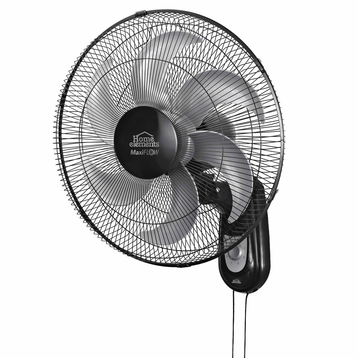 Ventilador de pared negro MaxiFlow 16 pulgadas 75 W con oscilación