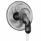 Ventilador de pared negro MaxiFlow 16 pulgadas 75 W con oscilación