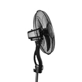 Ventilador de pedestal negro 16 pulgadas 45 W con oscilación