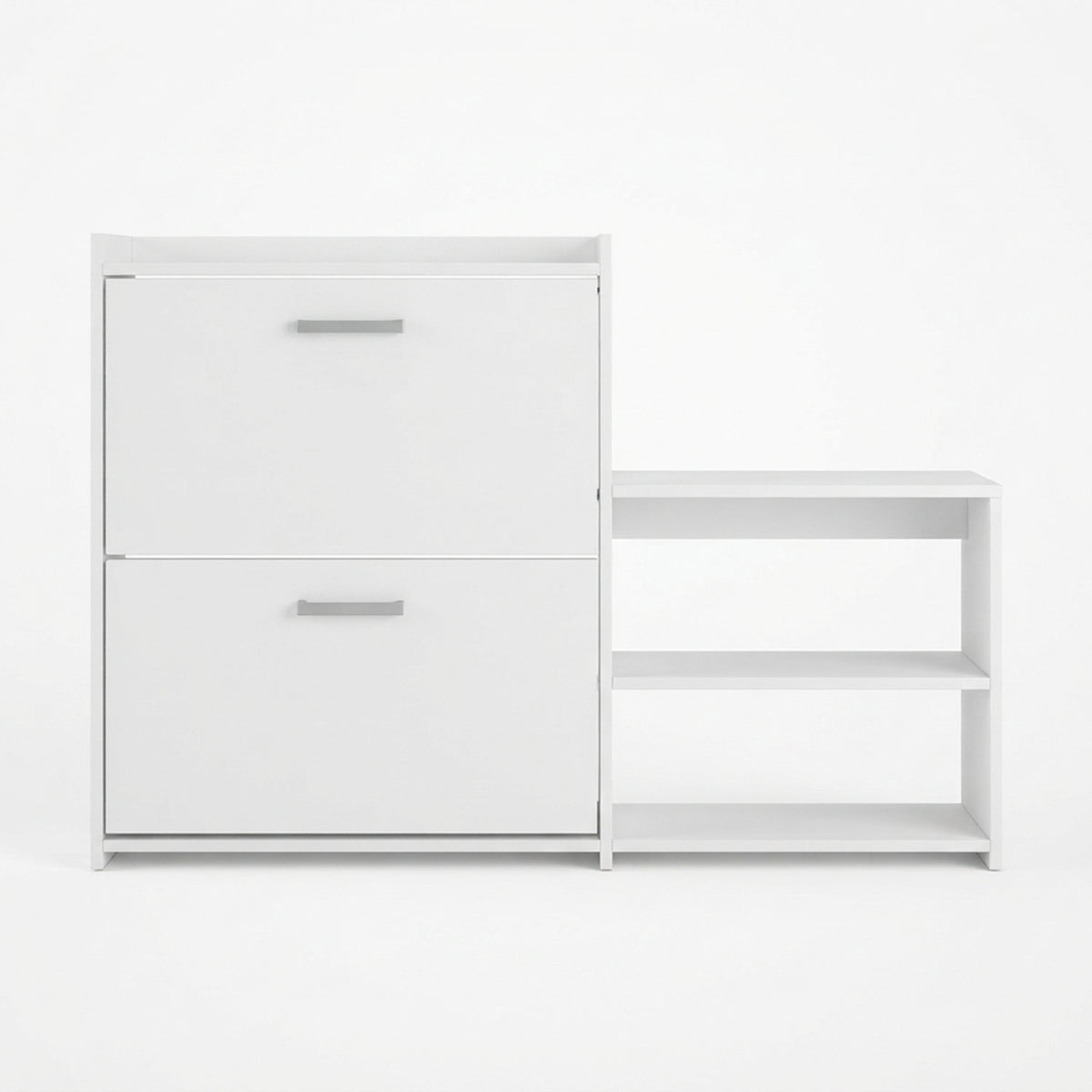 Zapatero vertical blanco para 16 pares en MDP 116x79 cm