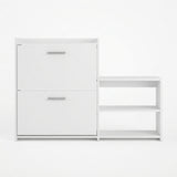 Zapatero vertical blanco para 16 pares en MDP 116x79 cm