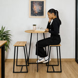 Set x 2 Sillas Bar Toledo 35x70cm de Asiento Cuadrado sin Apoya brazos y sin Espaldar