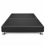 Base Cama Dividida Sommier Ecocuero Negro 200x200cm para Colchón King sin Cabecero y con Patas