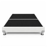 Base Cama Dividida Bostón Ecocuero Blanco 200x200cm para Colchón King sin Cabecero y con Patas