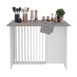 Barra de cocina blanca Cannolo en MDP 120x90 cm