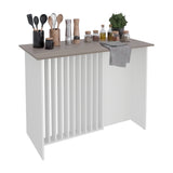 Barra de cocina blanca Cannolo en MDP 120x90 cm