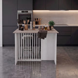 Barra de cocina blanca Cannolo en MDP 120x90 cm