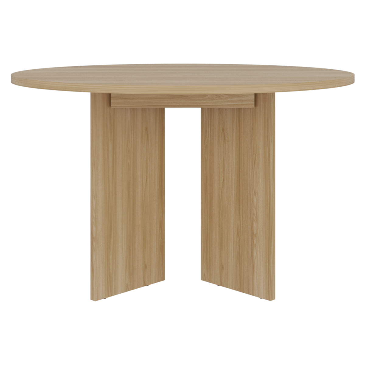 Mesa de comedor circular Ted fresno europeo para 4 puestos 120 cm sin sillas