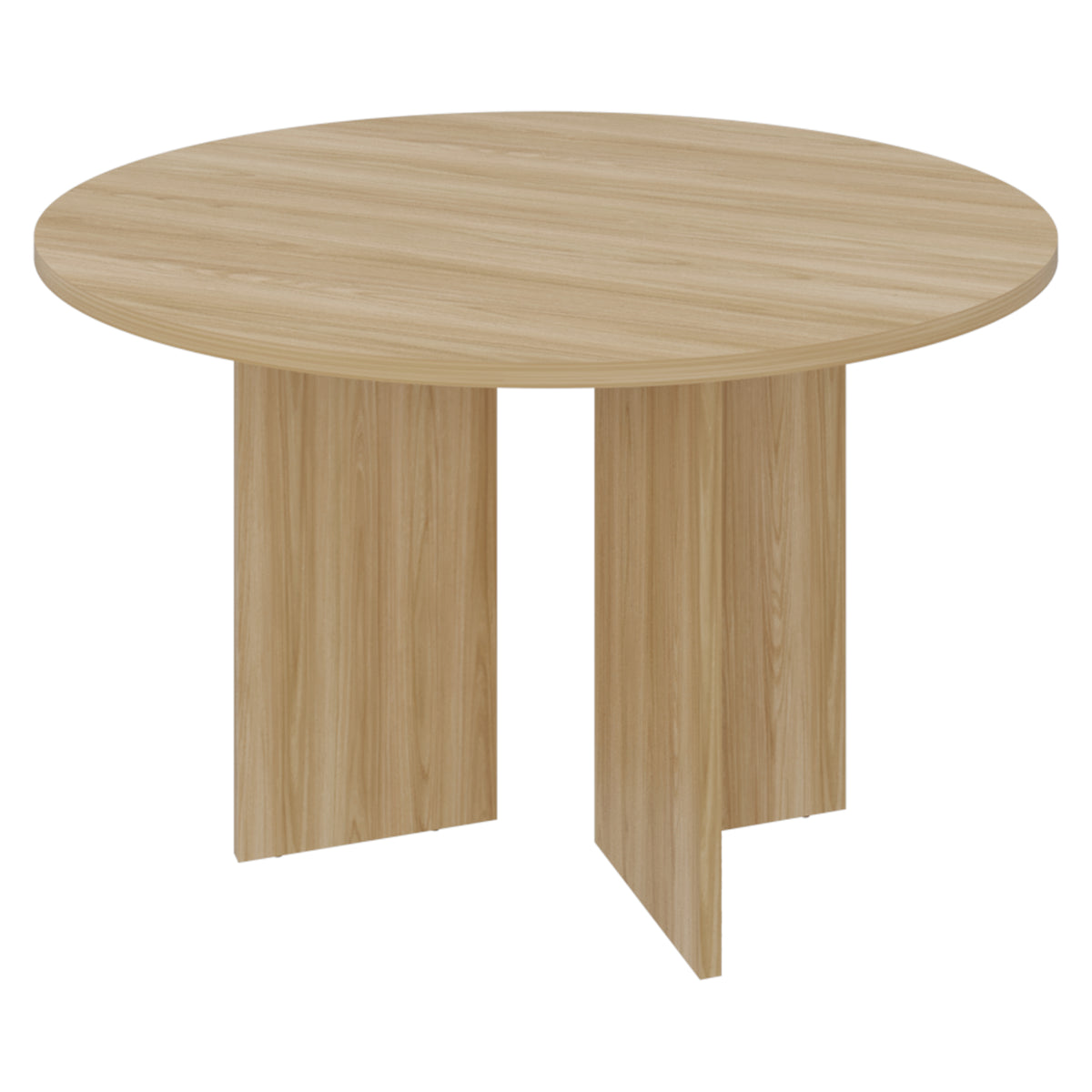 Mesa de comedor circular Ted fresno europeo para 4 puestos 120 cm sin sillas
