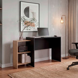 Escritorio wengué y fresno Stella Plus con organizador 126.9 cm