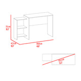 Escritorio wengué y fresno Stella Plus con organizador 126.9 cm
