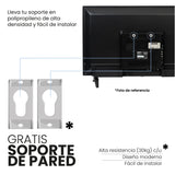 Televisor Challenger negro QLED 4K Google TV 50 pulgadas 130 W