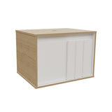 Mueble para Lavamanos Rovere Beige Claro 43x60cm Flotante Individual para Lavamanos de Sobreponer sin Lavamanos