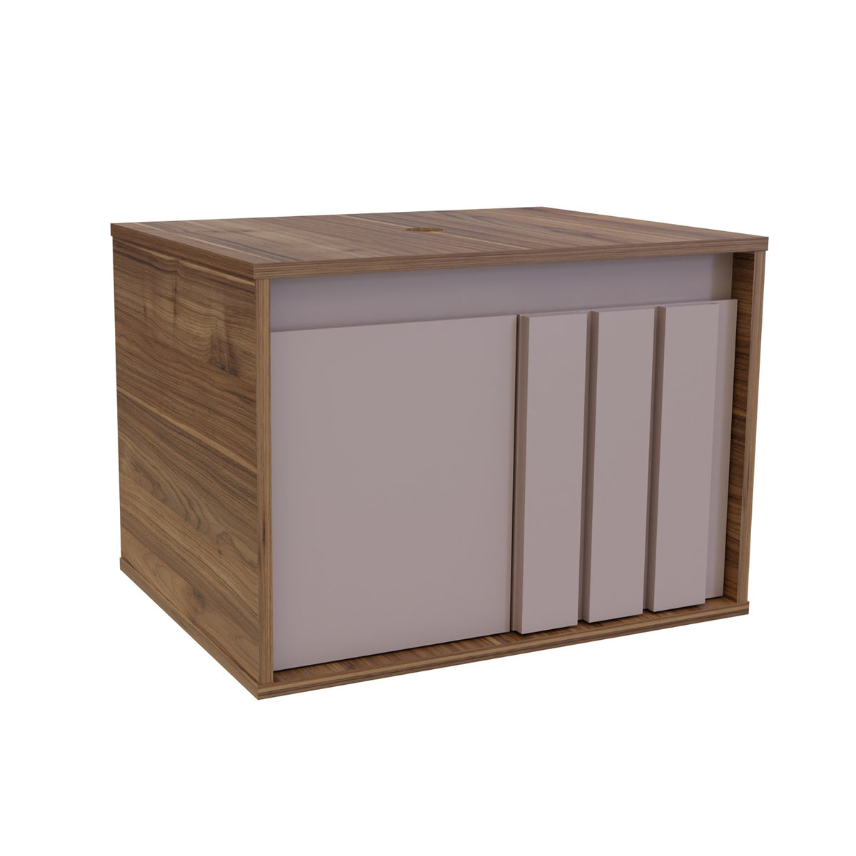 Mueble para Lavamanos Gales Café 43x60cm Flotante Individual para Lavamanos de Sobreponer sin Lavamanos