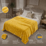 Cobija Comfortsoft Amarillo 180x200cm de Estrellas