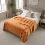 Cobija Comfortsoft Naranja 180x200cm de Estrellas