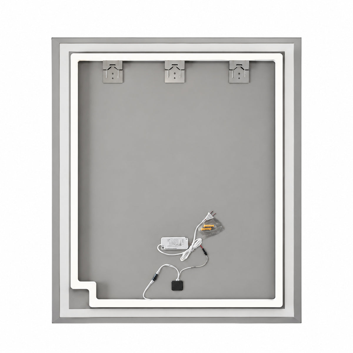 Espejo de baño LED rectangular 80x100 cm con luz táctil multitemperatura