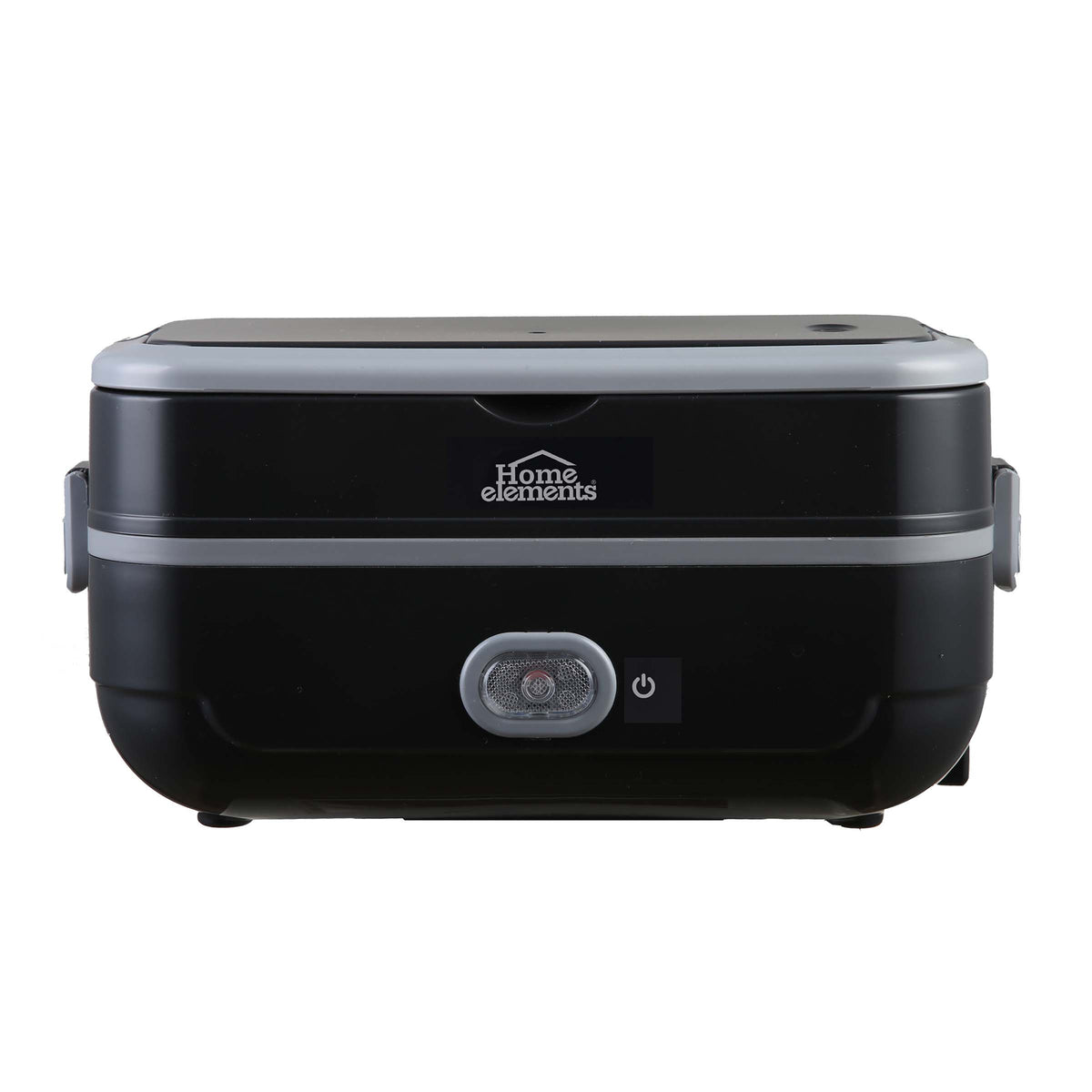 Lonchera eléctrica Home Elements Master Lunch negra 1 L con recipientes en acero inoxidable 200 W