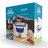 Lonchera eléctrica Home Elements azul portátil 1 L 40 W con 2 recipientes