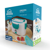 Lonchera eléctrica Home Elements azul turquesa 1 L 40 W con 2 recipientes