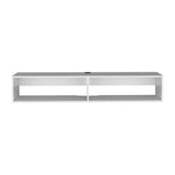 Rack de TV Flotante Blanco 150x25.3cm para TV Hasta 65" Pulgadas con Dos Compatimientos