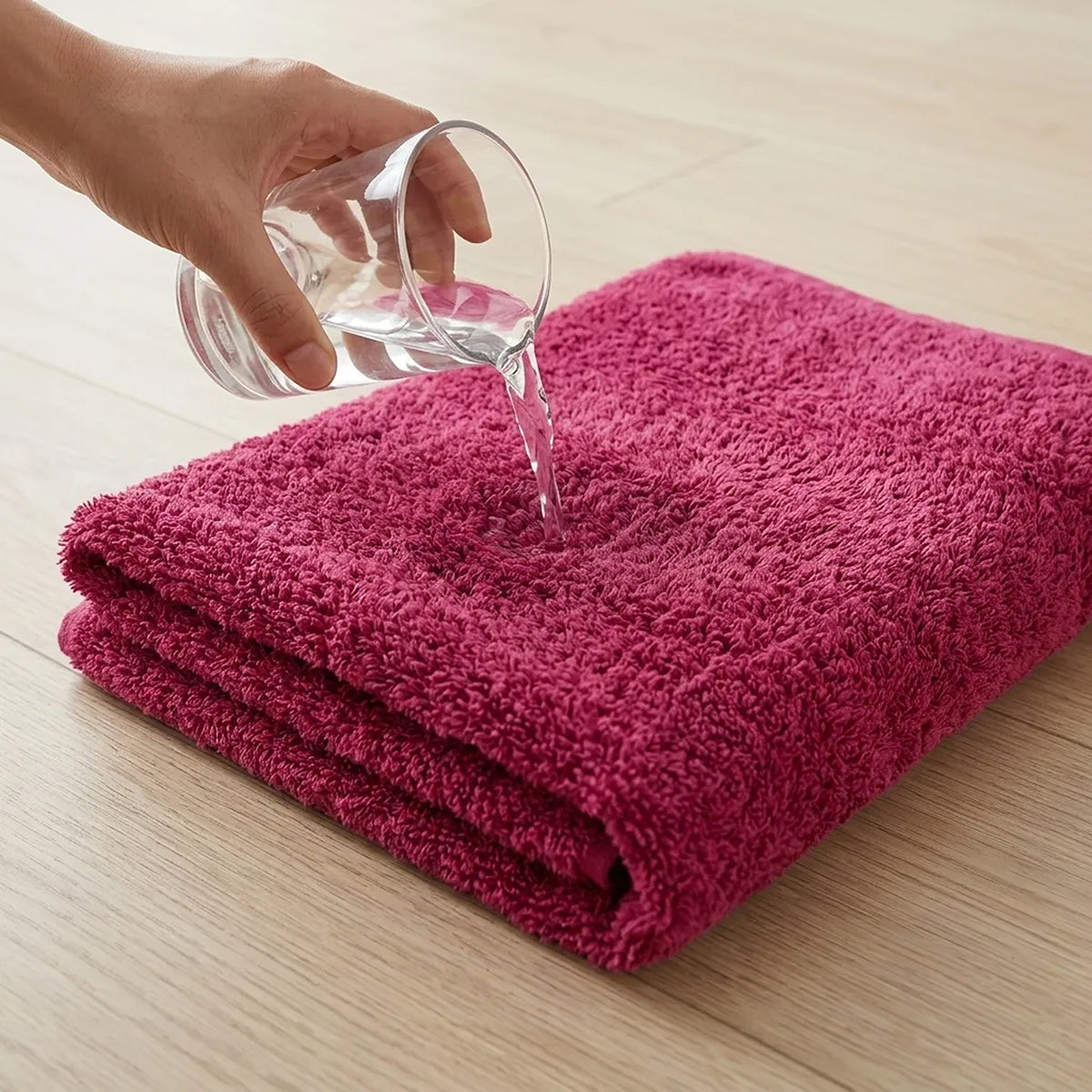 Toalla de manos fucsia Elegant en algodón 100 40x70 cm 400 gsm