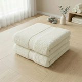 Toalla de manos blanco marfil Elegant 40x70 cm en algodón 400 gsm