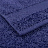 Toalla de manos azul violeta en algodón 100 50x100 cm 400 gsm
