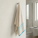 Toalla de cuerpo beige Mediterráneo en algodón 70x130 cm 550 gm