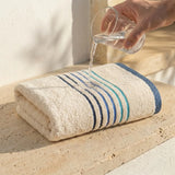 Toalla de cuerpo beige Mediterráneo 70x130 cm en algodón 550 g