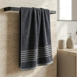 Toalla de cuerpo negra Mediterráneo 70x130 cm en algodón 550 g