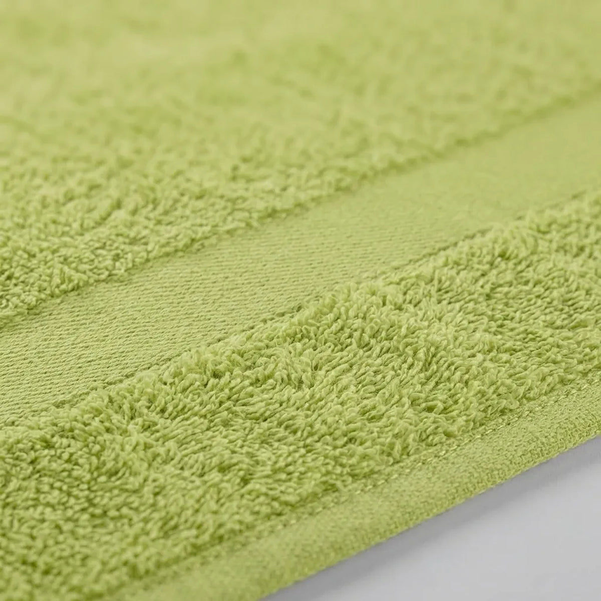 Toalla de manos verde claro Elegant en algodón 100 50x100 cm 400 gsm