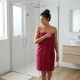 Toalla de manos roja Elegant 50x100 cm en algodón 400 gsm