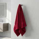 Toalla de manos roja Elegant 50x100 cm en algodón 400 gsm