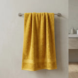 Toalla de cuerpo amarilla Elegant 60x120 cm en algodón 400 gsm