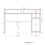 Escritorio gamer Bolonia negro y rojo en MDF 136x89.5cm con repisa superior