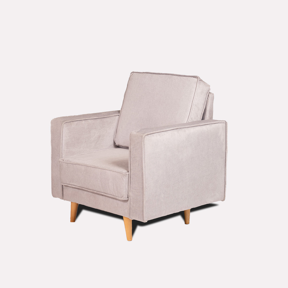 Poltrona plata Porto moderna en poliéster velvet 80x98 cm