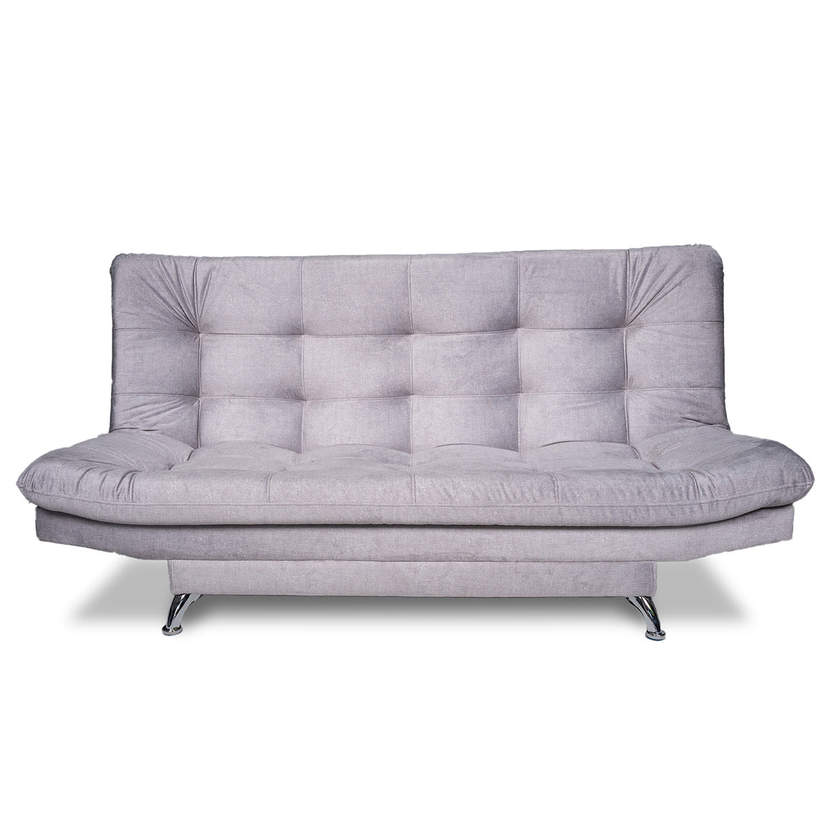 Sala sofá cama semidoble plata 6 puestos reclinable en poliéster 120x90 cm